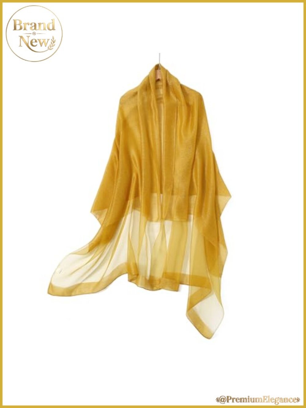 Silk Blend Shawl Wrap Metallic Thread Evening Scarf